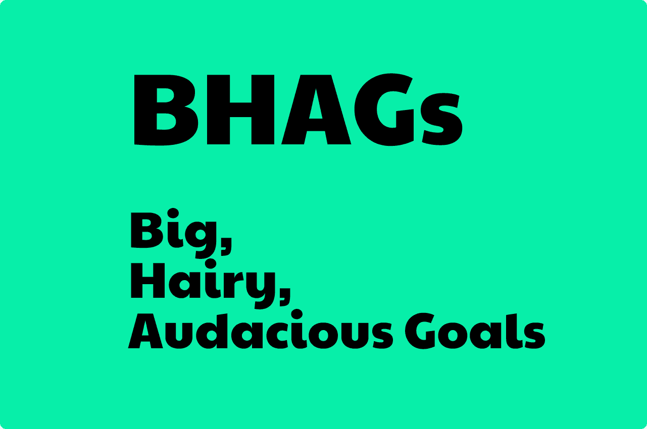BHAGs (Big, Hairy, Audacious Goals) 